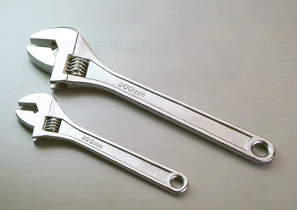 chrome plated carbon steel adjustable wrench